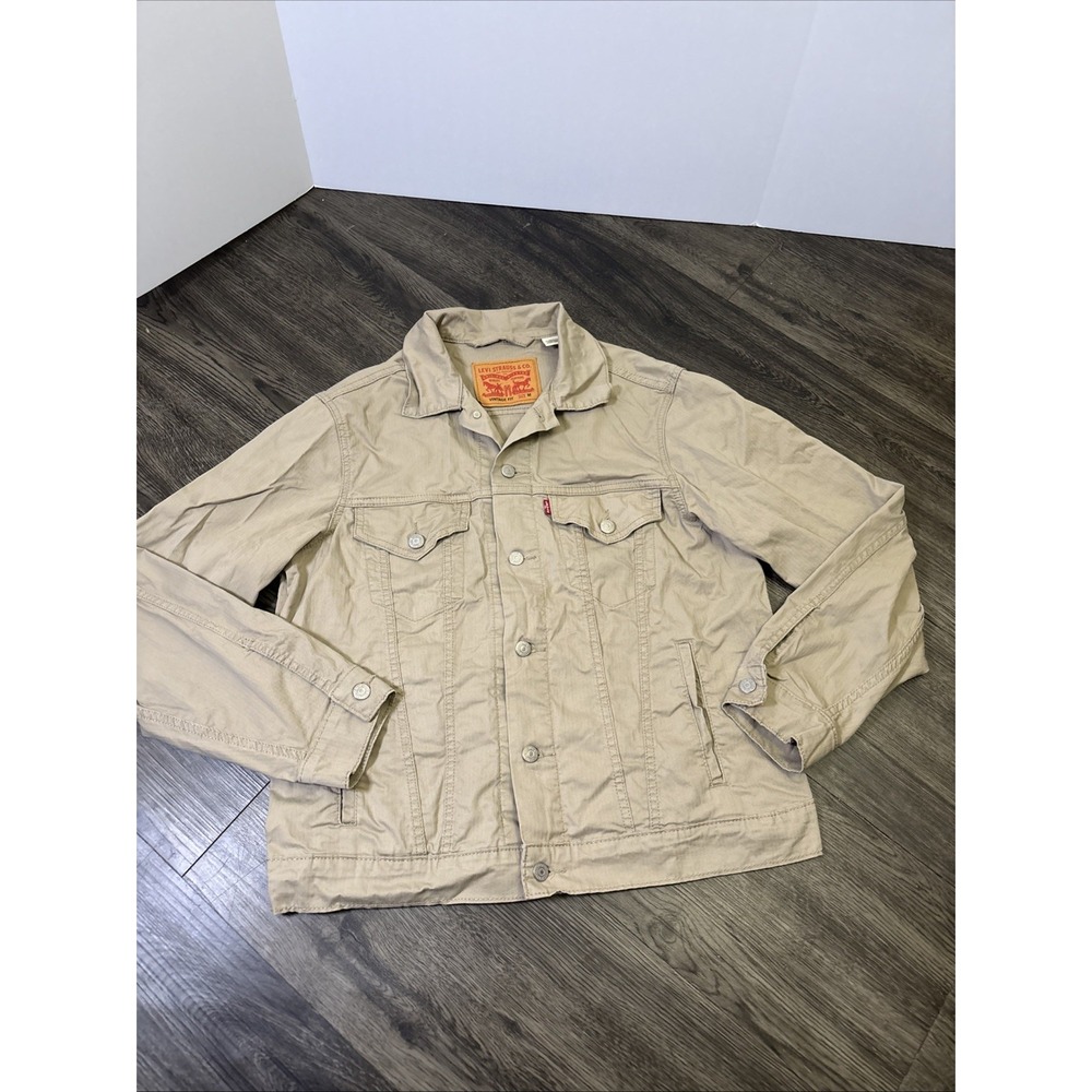 Levi's Trucker Jacket Type III Tan 100% Cotton Denim Men's Size Medium M